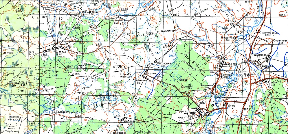 Карта новодугинского района смоленской области подробная с деревнями