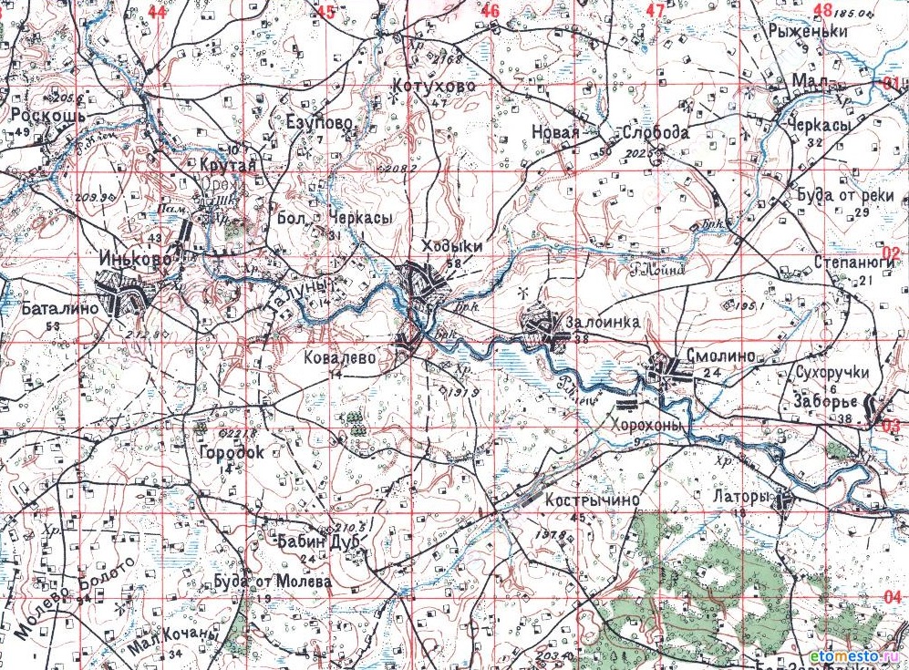 Довоенная карта смоленской области подробная с деревнями и дорогами