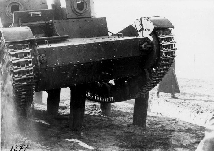 Polish exercise in 1930's in overcoming anti-tank wooden obstacles.jpg