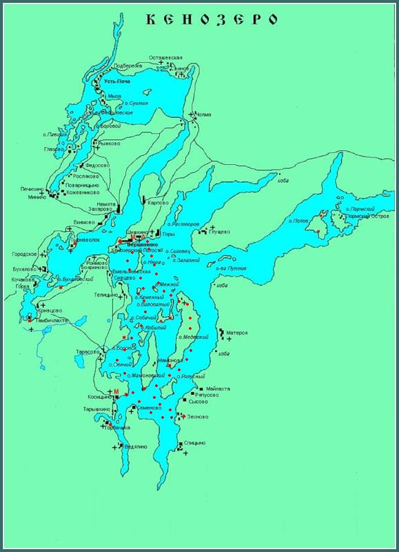 Заповедник кенозерье карта