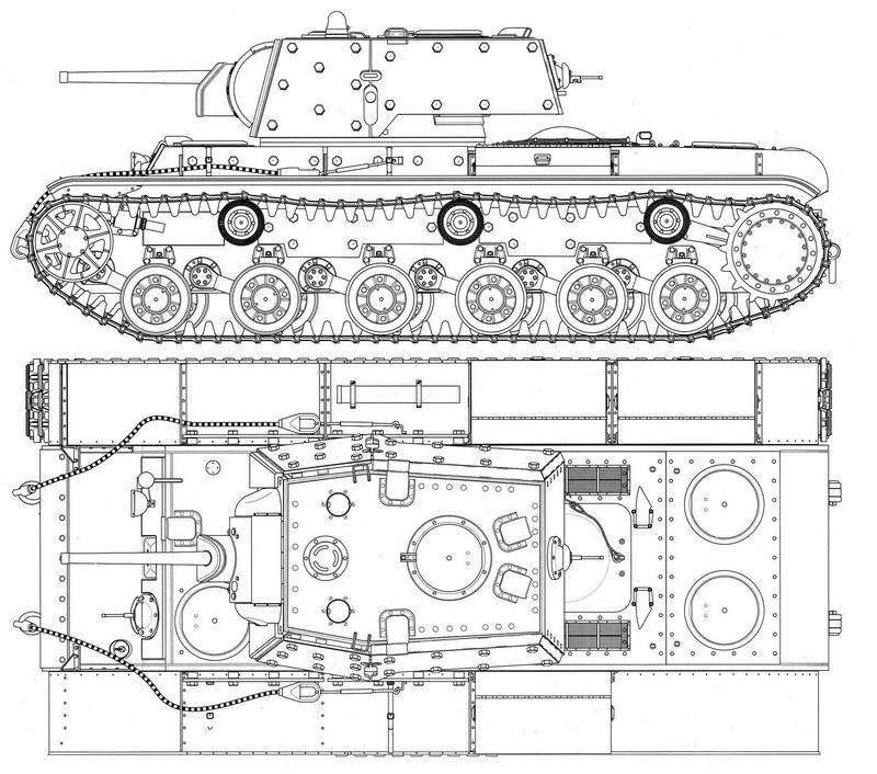 Чертеж танка кв 44