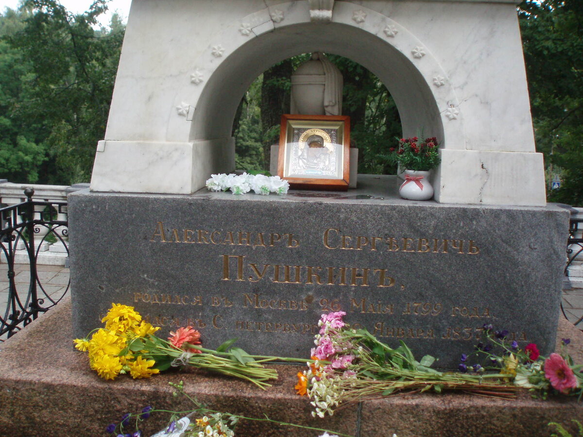 Где находится могила пушкина александра сергеевича адрес и фото