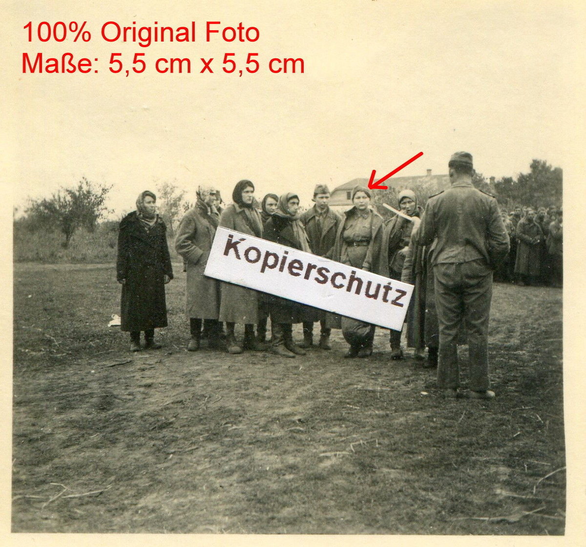 Russland Kiew , russisches Flintenweib in Uniform Frau Soldatin POW Gefangene.jpg