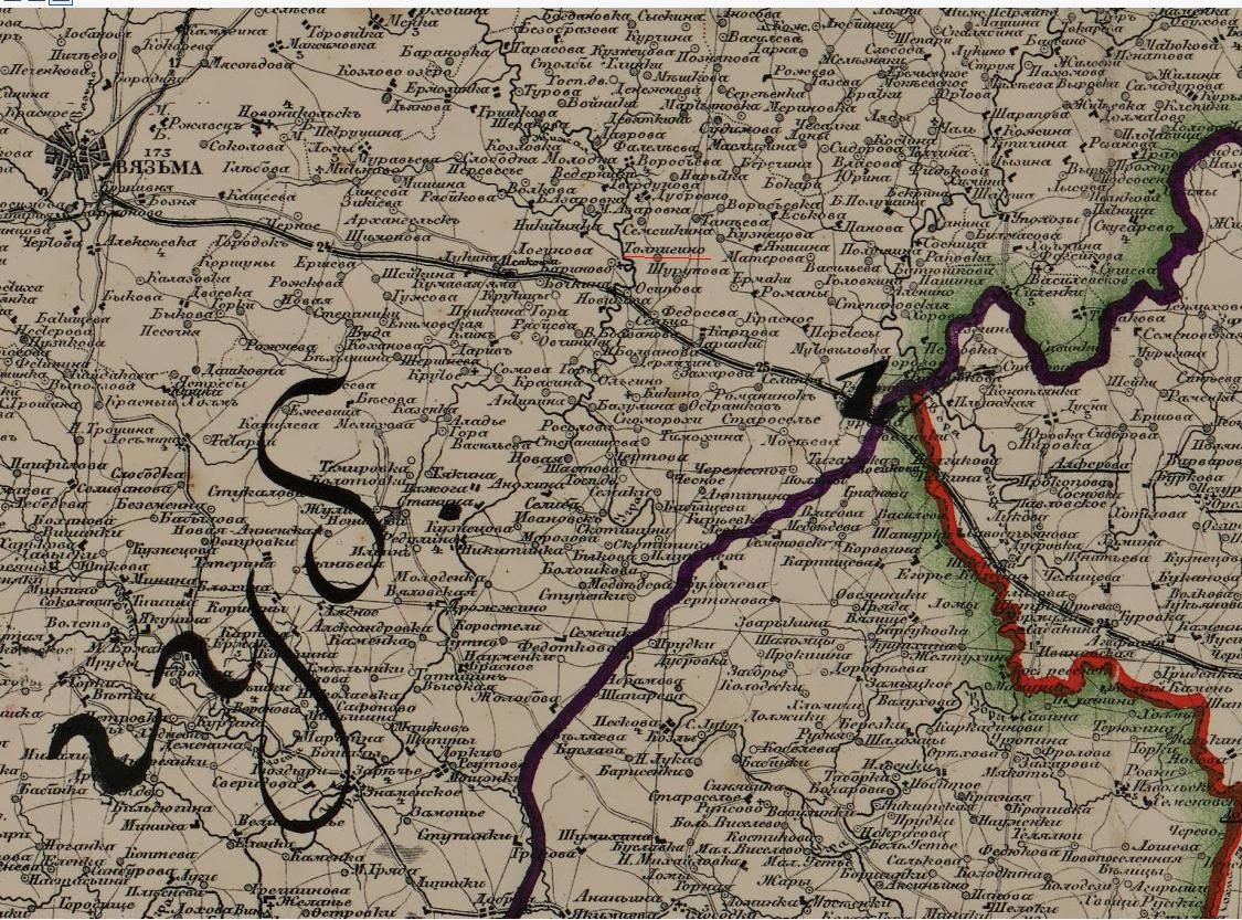 Карта волостей смоленской губернии
