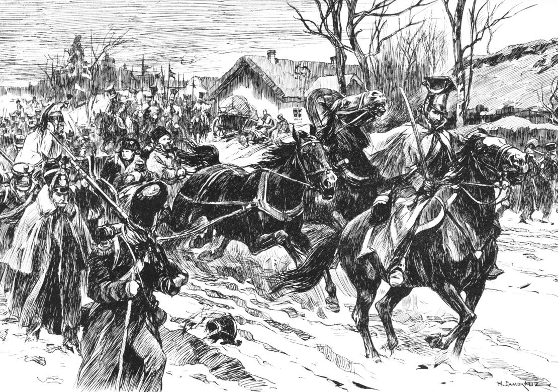 Наполеон оставляет армию в Сморгони 3 ноября 1812 Самокиш