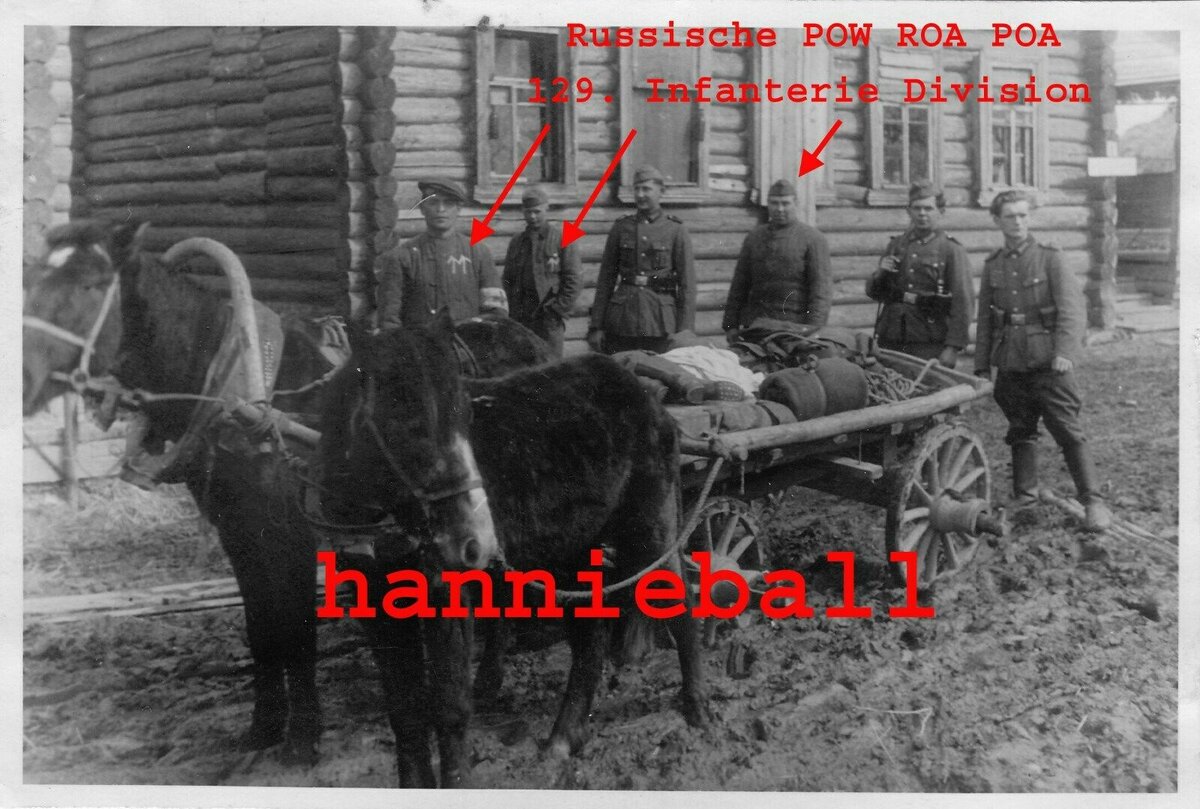2 RUSSISCHE POW ROA POA SANITÄTER TRUPPENKENNZEICHEN 129.Inf GUBINKA  600.jpg