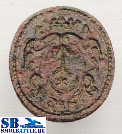 18 в., герб : полумесяц, звезда, стрела с расщепленным хвостом, буквы MAH