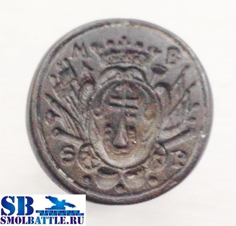 18в, герб расчепленная стрела с тремя перекладинами в подкове, урядник пинского повета, буквы MBSP